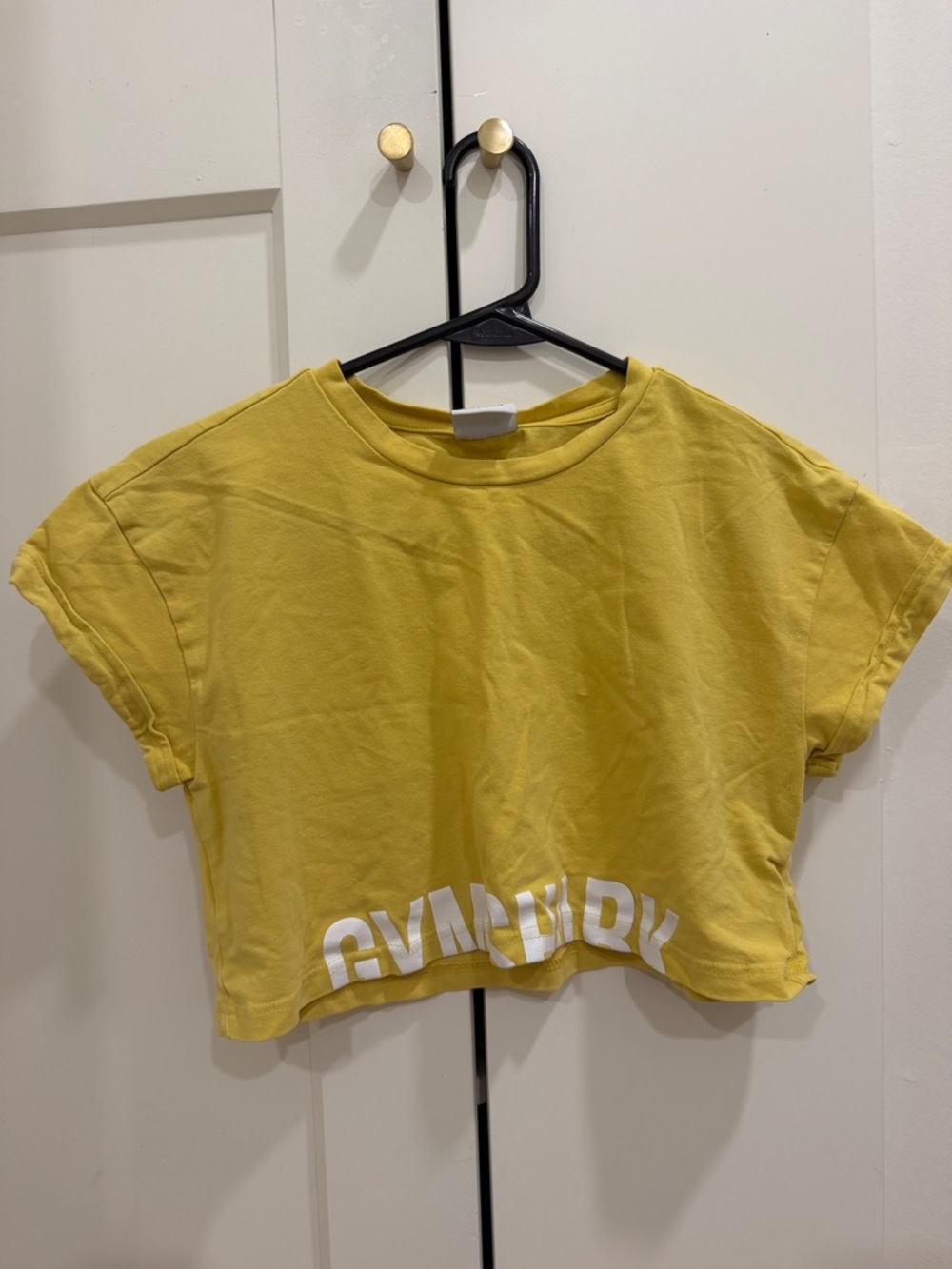 Gymshark Yellow Crewneck Tee with Label